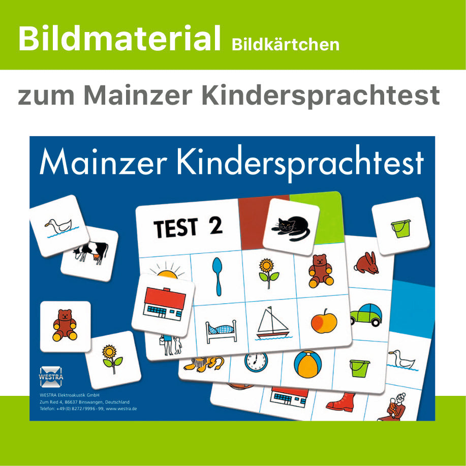 Images of the Mainz Children's Language Test (picture cards)