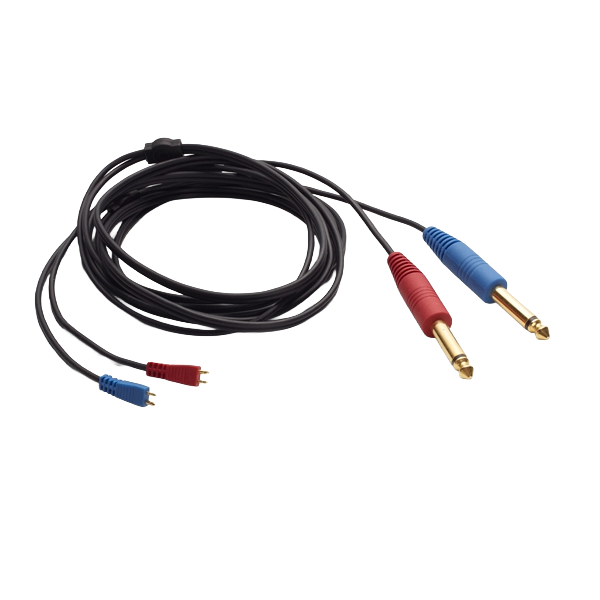 IP30 cable for insert earphones 6.3mm jack, mono, straight plug, 2m