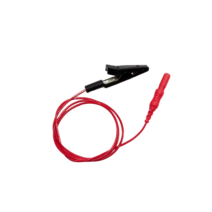 Sanibel electrode cable with crocodile clips, 50cm, red