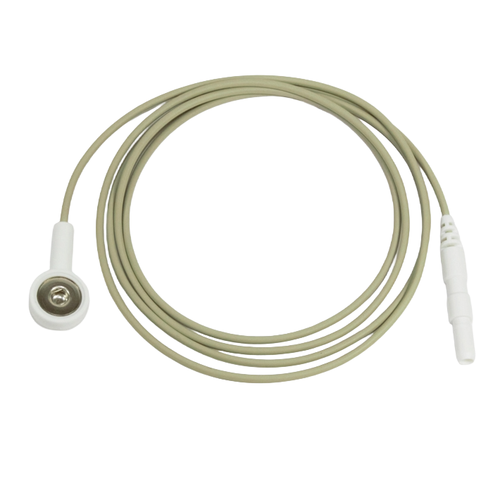 Electrode cable white/ 100cm/ 1.5mm