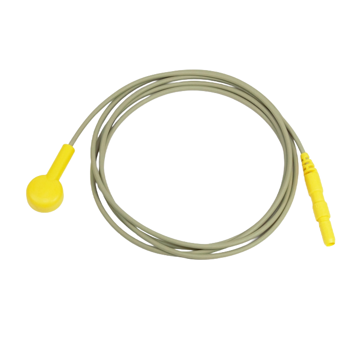 Electrode cable yellow/ 100cm/ 1.5mm