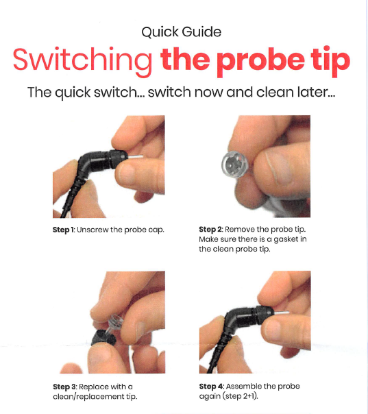 Probe tip with filter for tympanometer probes AT235/ AT235h (from 2015) / Titan 1055 probe suitable