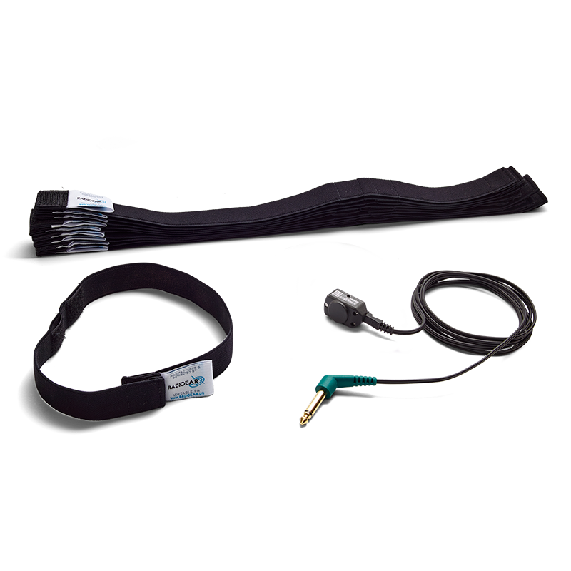 B81 bone conduction earphone (12.5 Ohm), complete with headband