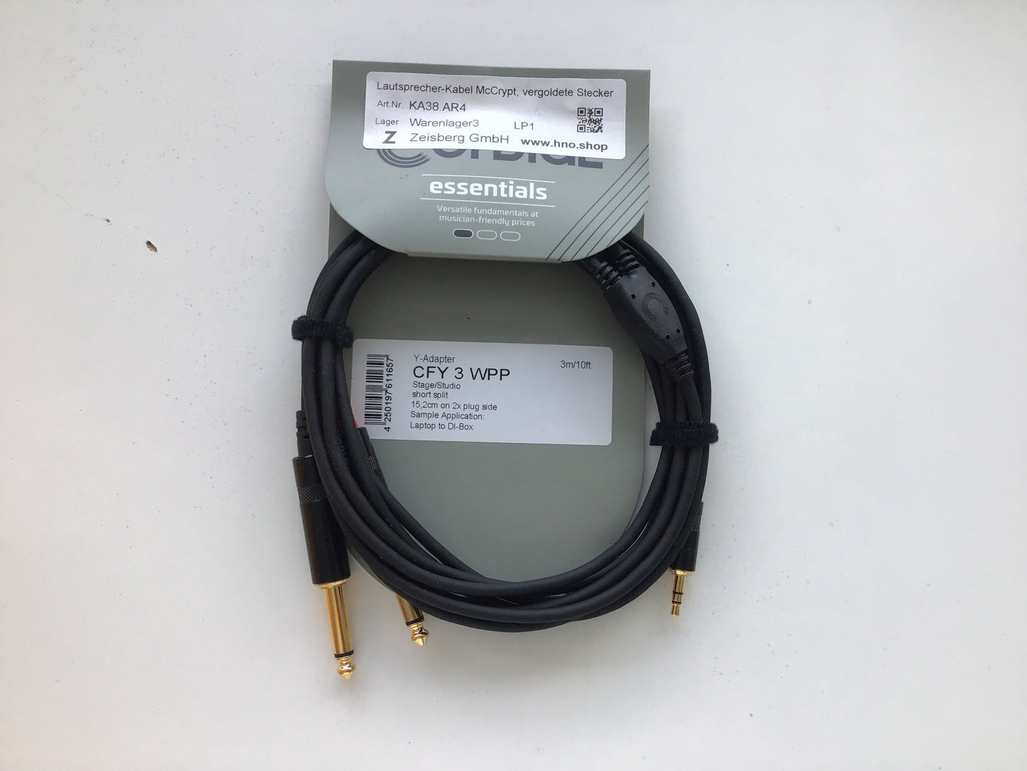 Lautsprecher-Kabel McCrypt, vergoldete Stecker