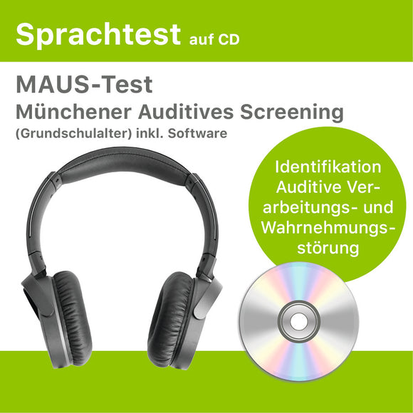 CD24 - MAUS-Test Münchener Auditives Screening (Grundschulalter) inkl. Software
