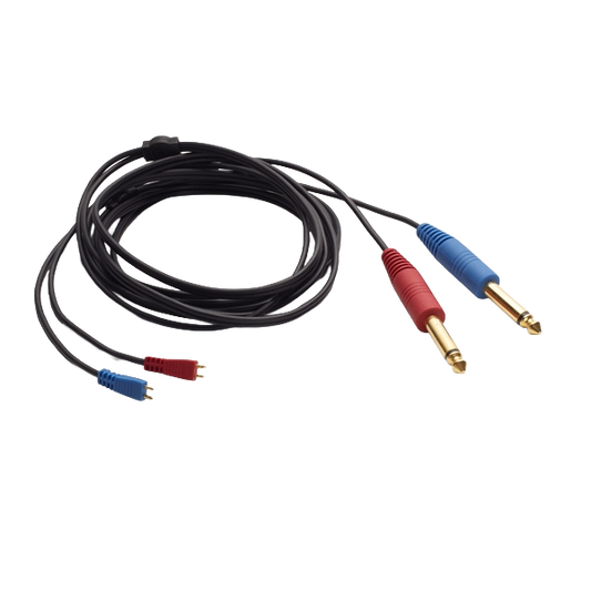 IP30 cable for insert earphones 6.3mm jack, mono, straight plug, 2m