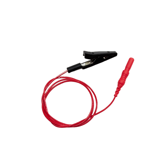 Sanibel electrode cable with crocodile clips, 50cm, red