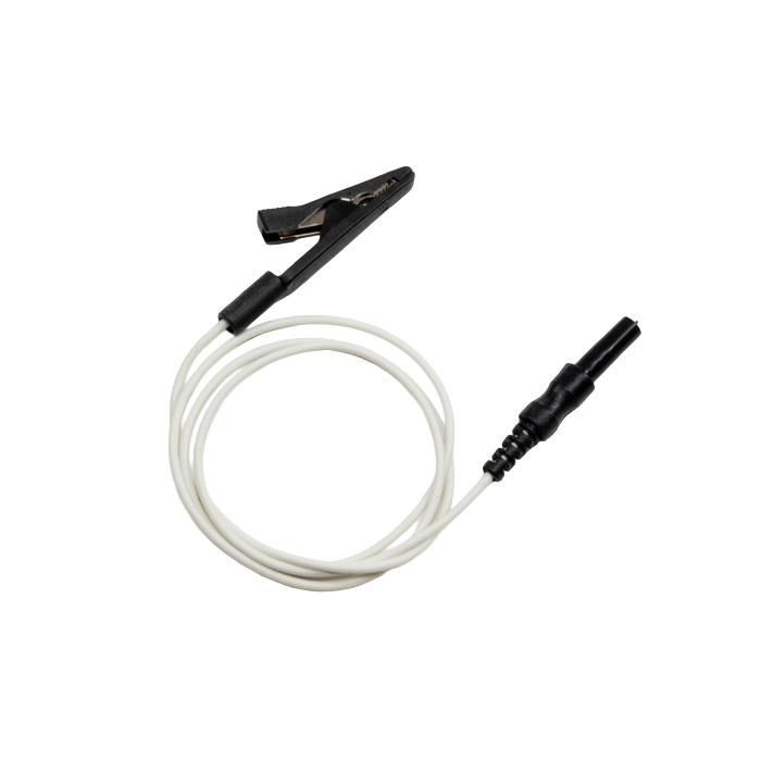 Sanibel electrode cable with crocodile clips, 50cm, white
