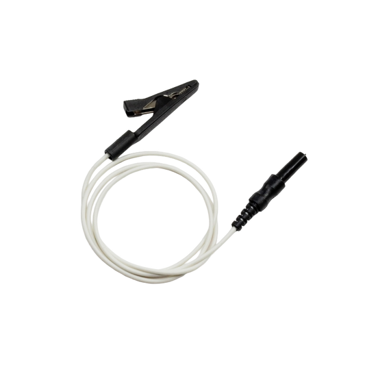 Sanibel electrode cable with crocodile clips, 50cm, white