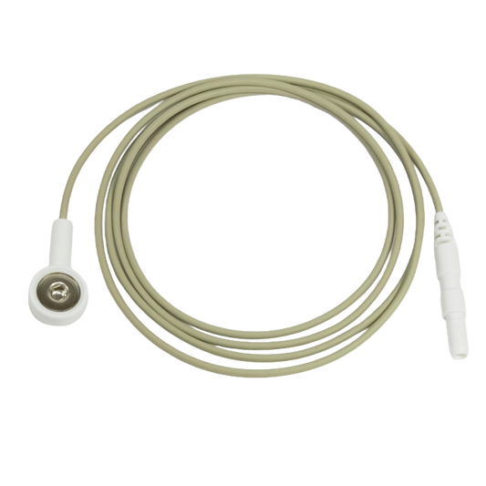 Electrode cable white/ 100cm/ 1.5mm