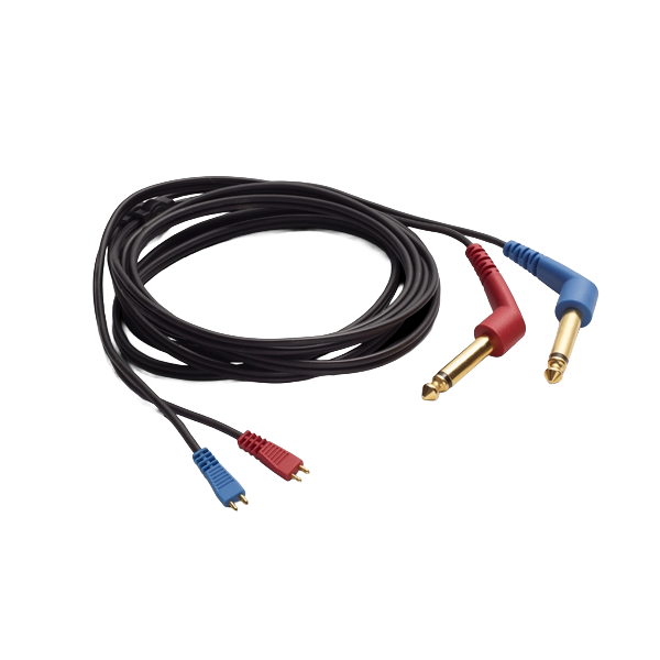 IP30 Kabel für Einsteckhörer 6,3mm Klinke, mono, gewinkelter Stecker, 2m