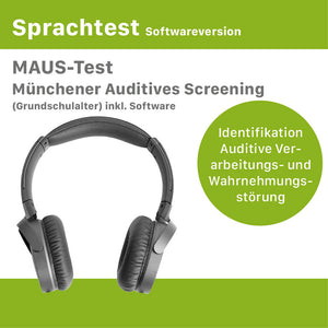 Softwareversion - MAUS-Test Münchener Auditives Screening (Grundschulalter)