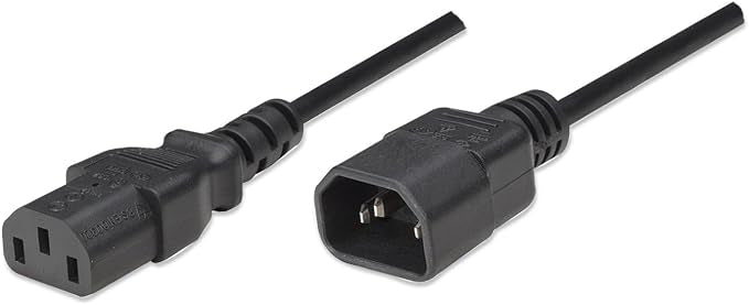 Kaltgeräteverlängerung AC Buchse AC Stecker / 1,80m