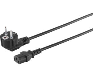 Netzkabel/Schukostecker auf Kaltegerätebuchse/3x0, 75qmm/2m/schwarz