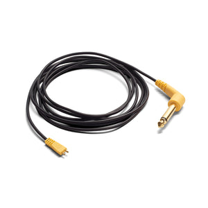 IP30 Kabel für Einsteckhörer, 6,3mm Klinke, mono, gelber gewinkelter Stecker, 2m