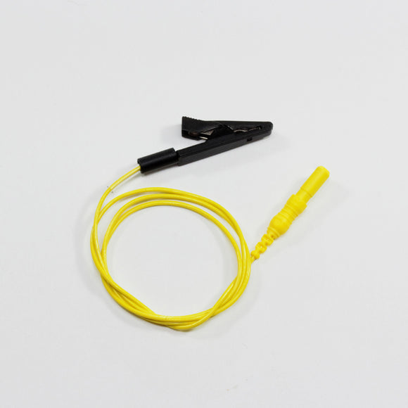 Sanibel Elektrodenkabel mit Krokodilklemmen, 50cm, gelb