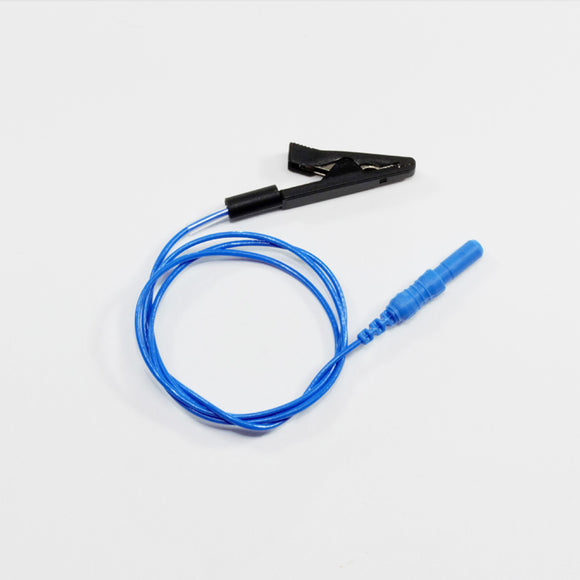 Sanibel Elektrodenkabel mit Krokodilklemmen, 50cm, blau